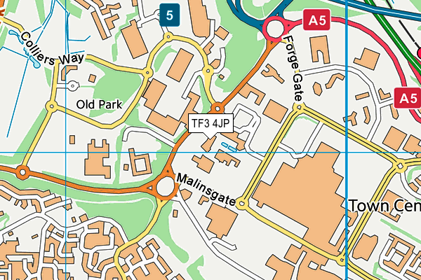 TF3 4JP map - OS VectorMap District (Ordnance Survey) TF3 4JP map - OS VectorMap District (Ordnance Survey)