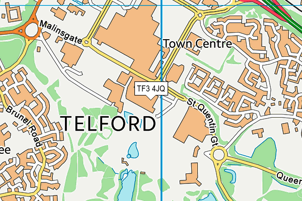 TF3 4JQ map - OS VectorMap District (Ordnance Survey) TF3 4JQ map - OS VectorMap District (Ordnance Survey)