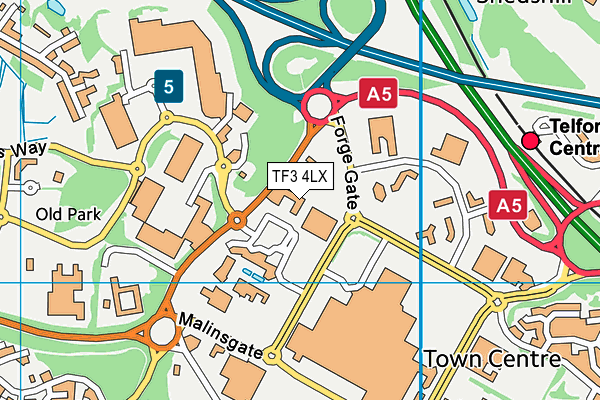 TF3 4LX map - OS VectorMap District (Ordnance Survey) TF3 4LX map - OS VectorMap District (Ordnance Survey)