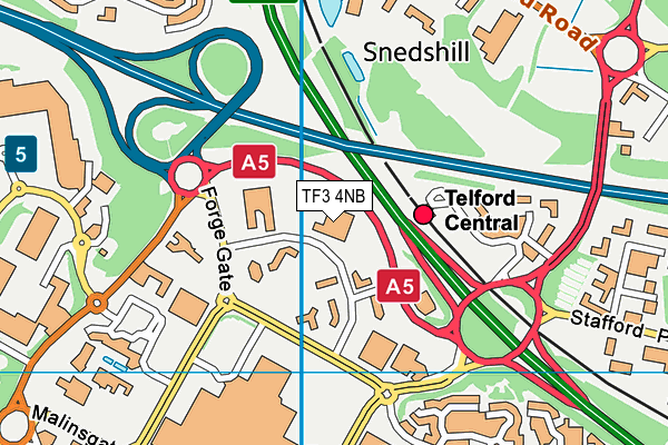 TF3 4NB map - OS VectorMap District (Ordnance Survey) TF3 4NB map - OS VectorMap District (Ordnance Survey)