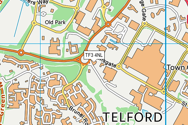 TF3 4NL map - OS VectorMap District (Ordnance Survey) TF3 4NL map - OS VectorMap District (Ordnance Survey)