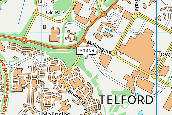 TF3 4NR map - OS VectorMap District (Ordnance Survey) TF3 4NR map - OS VectorMap District (Ordnance Survey)