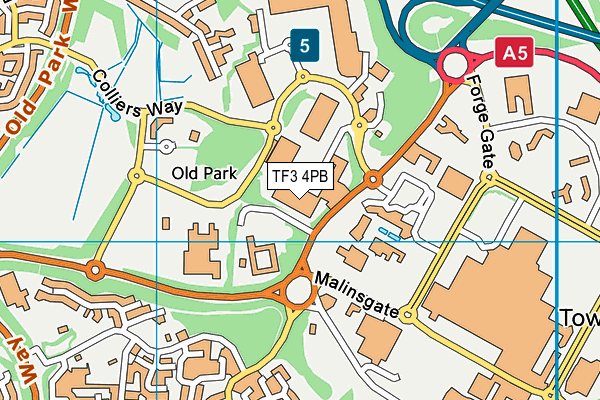 TF3 4PB map - OS VectorMap District (Ordnance Survey) TF3 4PB map - OS VectorMap District (Ordnance Survey)