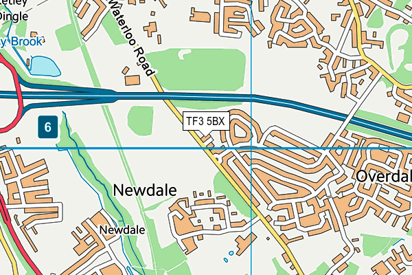 TF3 5BX map - OS VectorMap District (Ordnance Survey) TF3 5BX map - OS VectorMap District (Ordnance Survey)