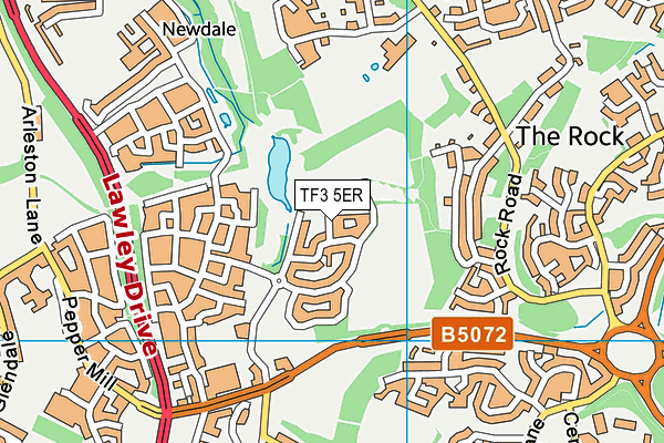 TF3 5ER map - OS VectorMap District (Ordnance Survey)