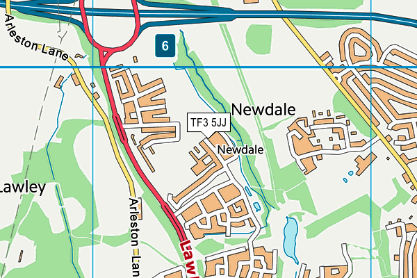 TF3 5JJ map - OS VectorMap District (Ordnance Survey) TF3 5JJ map - OS VectorMap District (Ordnance Survey)