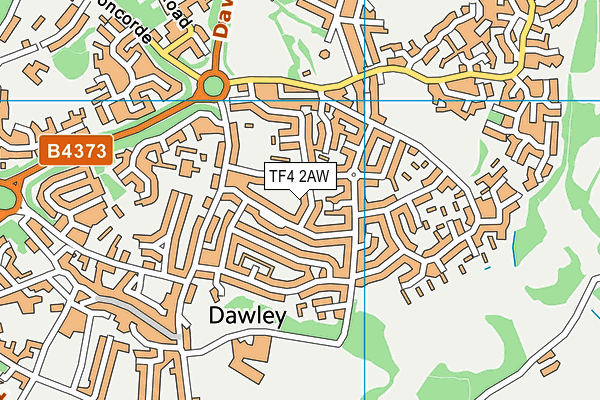 TF4 2AW map - OS VectorMap District (Ordnance Survey) TF4 2AW map - OS VectorMap District (Ordnance Survey)