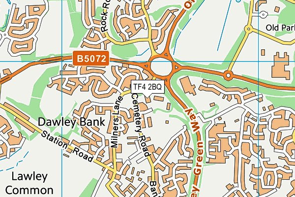 TF4 2BQ map - OS VectorMap District (Ordnance Survey) TF4 2BQ map - OS VectorMap District (Ordnance Survey)