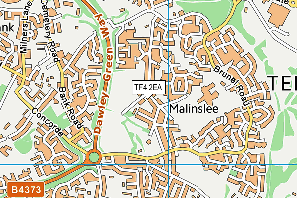 TF4 2EA map - OS VectorMap District (Ordnance Survey) TF4 2EA map - OS VectorMap District (Ordnance Survey)