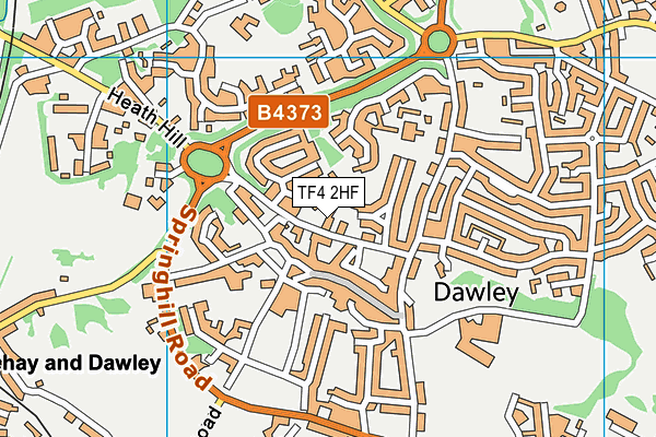 TF4 2HF map - OS VectorMap District (Ordnance Survey) TF4 2HF map - OS VectorMap District (Ordnance Survey)