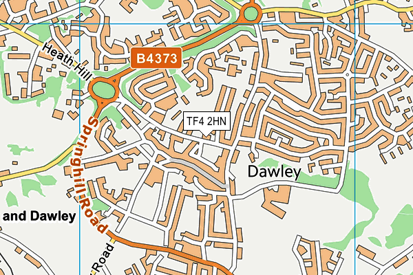 TF4 2HN map - OS VectorMap District (Ordnance Survey)