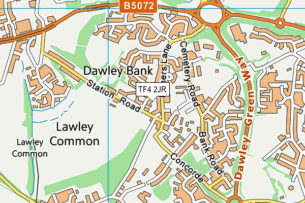 TF4 2JR map - OS VectorMap District (Ordnance Survey) TF4 2JR map - OS VectorMap District (Ordnance Survey)
