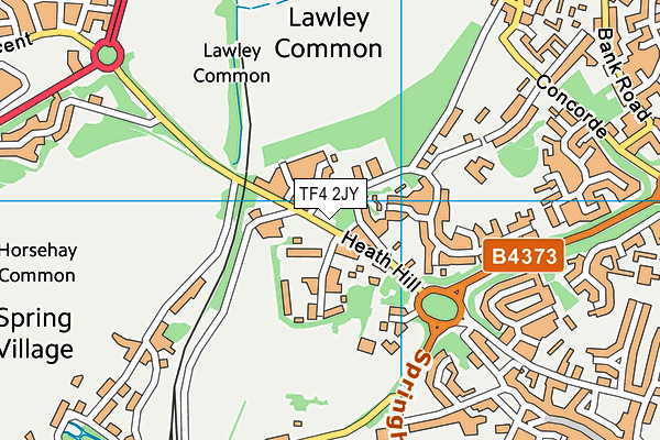 TF4 2JY map - OS VectorMap District (Ordnance Survey) TF4 2JY map - OS VectorMap District (Ordnance Survey)