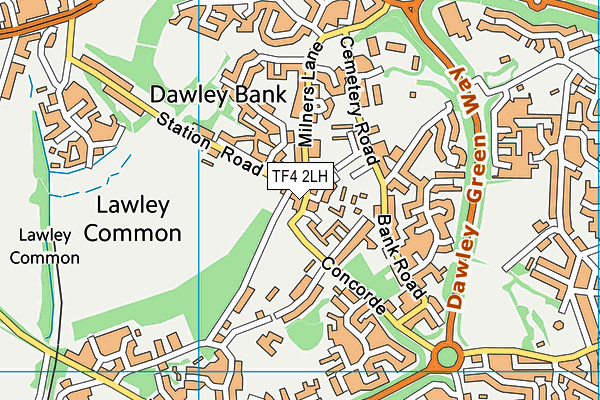 TF4 2LH map - OS VectorMap District (Ordnance Survey) TF4 2LH map - OS VectorMap District (Ordnance Survey)