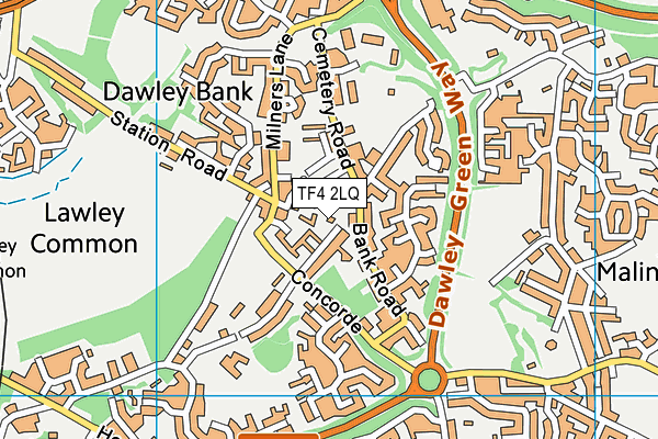 TF4 2LQ map - OS VectorMap District (Ordnance Survey) TF4 2LQ map - OS VectorMap District (Ordnance Survey)