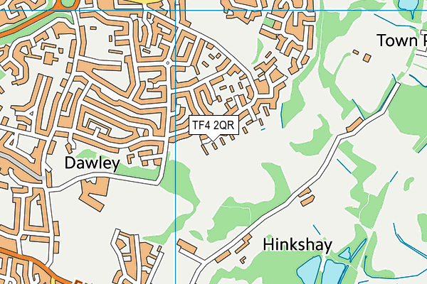 TF4 2QR map - OS VectorMap District (Ordnance Survey) TF4 2QR map - OS VectorMap District (Ordnance Survey)