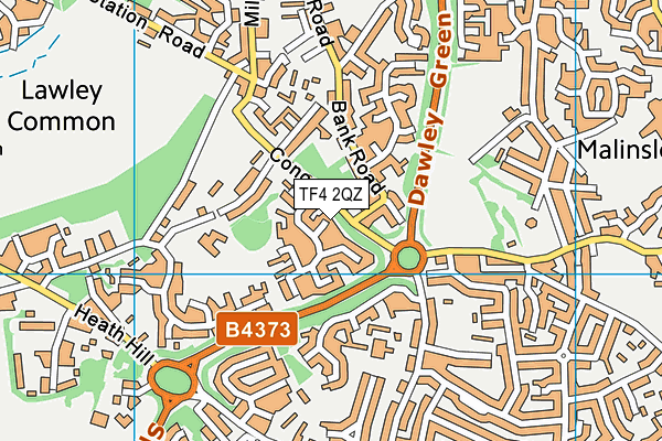 TF4 2QZ map - OS VectorMap District (Ordnance Survey) TF4 2QZ map - OS VectorMap District (Ordnance Survey)