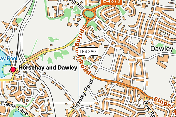 TF4 3AG map - OS VectorMap District (Ordnance Survey) TF4 3AG map - OS VectorMap District (Ordnance Survey)