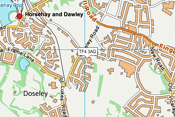 TF4 3AQ map - OS VectorMap District (Ordnance Survey)