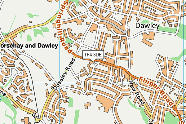TF4 3DE map - OS VectorMap District (Ordnance Survey) TF4 3DE map - OS VectorMap District (Ordnance Survey)