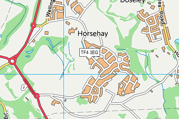 TF4 3EG map - OS VectorMap District (Ordnance Survey) TF4 3EG map - OS VectorMap District (Ordnance Survey)