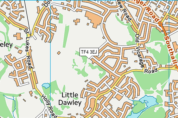 TF4 3EJ map - OS VectorMap District (Ordnance Survey) TF4 3EJ map - OS VectorMap District (Ordnance Survey)