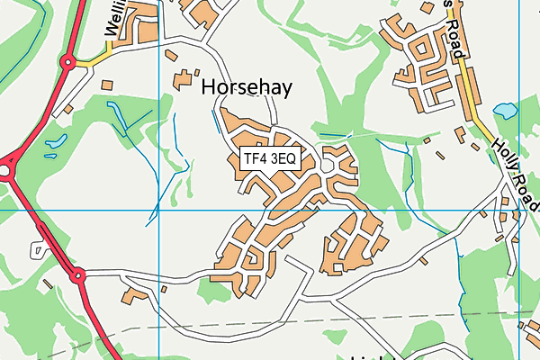 TF4 3EQ map - OS VectorMap District (Ordnance Survey) TF4 3EQ map - OS VectorMap District (Ordnance Survey)