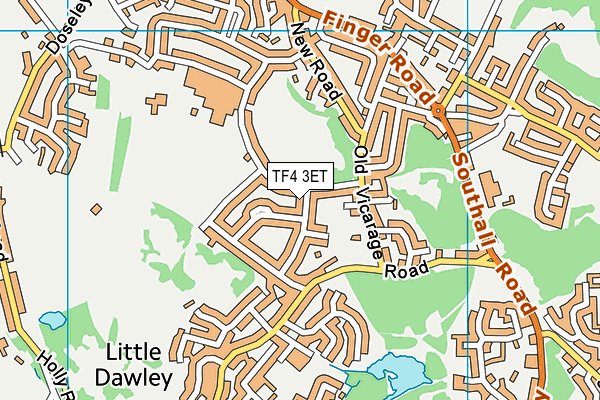 TF4 3ET map - OS VectorMap District (Ordnance Survey) TF4 3ET map - OS VectorMap District (Ordnance Survey)