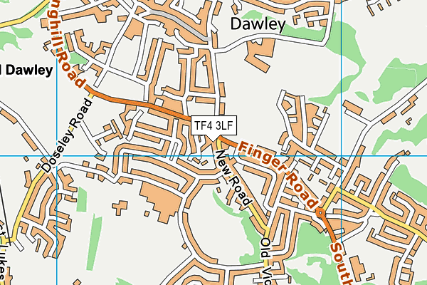 TF4 3LF map - OS VectorMap District (Ordnance Survey) TF4 3LF map - OS VectorMap District (Ordnance Survey)