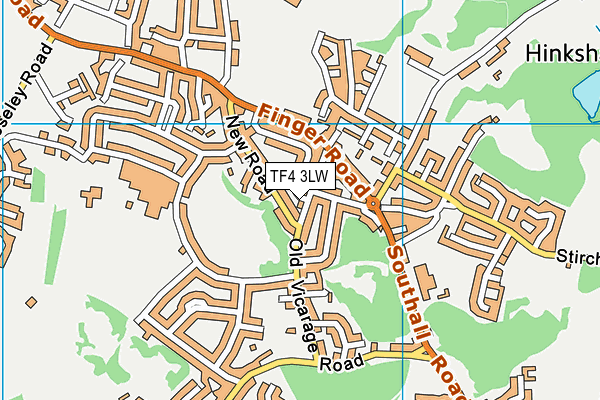 TF4 3LW map - OS VectorMap District (Ordnance Survey) TF4 3LW map - OS VectorMap District (Ordnance Survey)