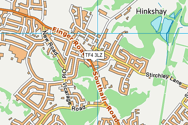 TF4 3LZ map - OS VectorMap District (Ordnance Survey) TF4 3LZ map - OS VectorMap District (Ordnance Survey)