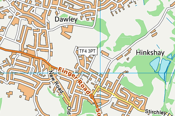 TF4 3PT map - OS VectorMap District (Ordnance Survey) TF4 3PT map - OS VectorMap District (Ordnance Survey)