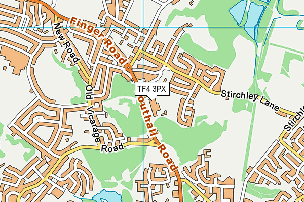 TF4 3PX map - OS VectorMap District (Ordnance Survey) TF4 3PX map - OS VectorMap District (Ordnance Survey)
