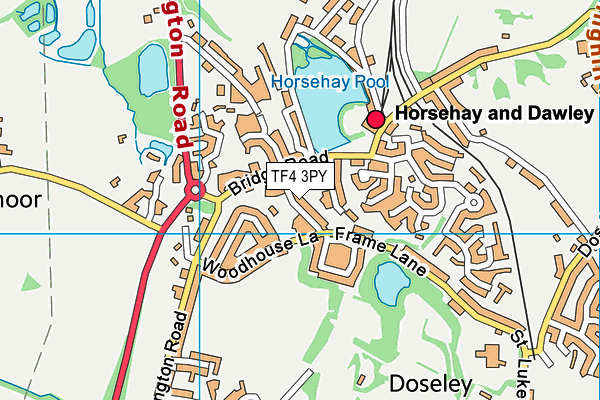 TF4 3PY map - OS VectorMap District (Ordnance Survey) TF4 3PY map - OS VectorMap District (Ordnance Survey)