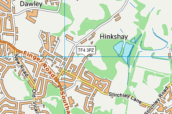 TF4 3PZ map - OS VectorMap District (Ordnance Survey) TF4 3PZ map - OS VectorMap District (Ordnance Survey)