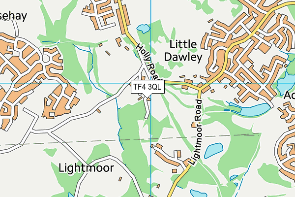 TF4 3QL map - OS VectorMap District (Ordnance Survey) TF4 3QL map - OS VectorMap District (Ordnance Survey)