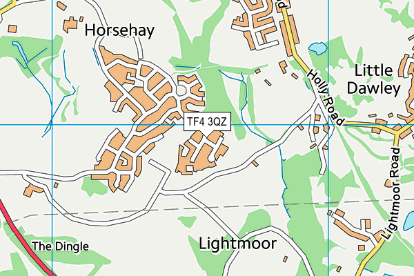 TF4 3QZ map - OS VectorMap District (Ordnance Survey) TF4 3QZ map - OS VectorMap District (Ordnance Survey)