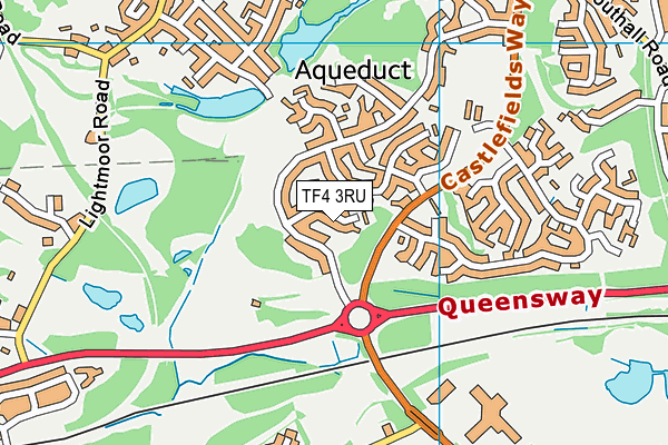 TF4 3RU map - OS VectorMap District (Ordnance Survey) TF4 3RU map - OS VectorMap District (Ordnance Survey)