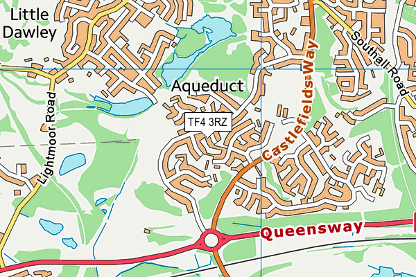 TF4 3RZ map - OS VectorMap District (Ordnance Survey) TF4 3RZ map - OS VectorMap District (Ordnance Survey)