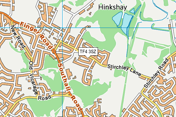 TF4 3SZ map - OS VectorMap District (Ordnance Survey) TF4 3SZ map - OS VectorMap District (Ordnance Survey)