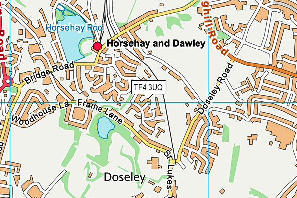 TF4 3UQ map - OS VectorMap District (Ordnance Survey) TF4 3UQ map - OS VectorMap District (Ordnance Survey)