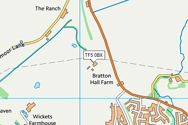 TF5 0BX map - OS VectorMap District (Ordnance Survey) TF5 0BX map - OS VectorMap District (Ordnance Survey)