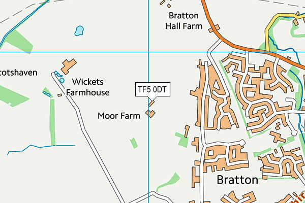 TF5 0DT map - OS VectorMap District (Ordnance Survey) TF5 0DT map - OS VectorMap District (Ordnance Survey)