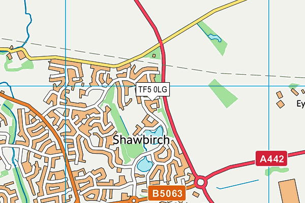 TF5 0LG map - OS VectorMap District (Ordnance Survey) TF5 0LG map - OS VectorMap District (Ordnance Survey)