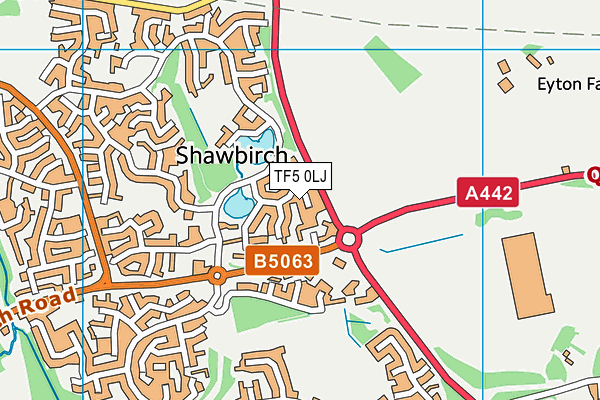 TF5 0LJ map - OS VectorMap District (Ordnance Survey) TF5 0LJ map - OS VectorMap District (Ordnance Survey)