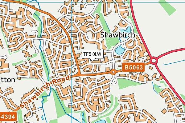TF5 0LW map - OS VectorMap District (Ordnance Survey)