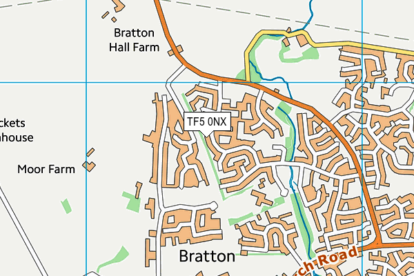 TF5 0NX map - OS VectorMap District (Ordnance Survey) TF5 0NX map - OS VectorMap District (Ordnance Survey)