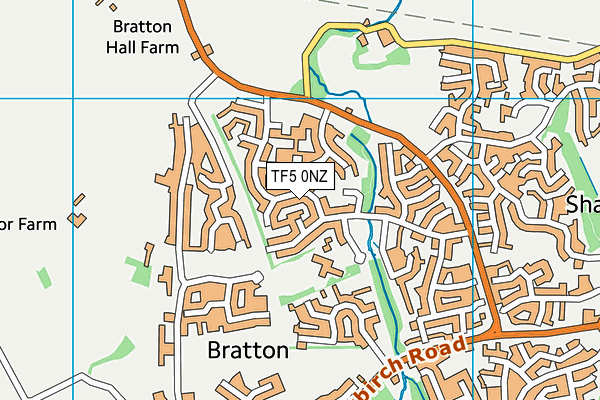 TF5 0NZ map - OS VectorMap District (Ordnance Survey) TF5 0NZ map - OS VectorMap District (Ordnance Survey)