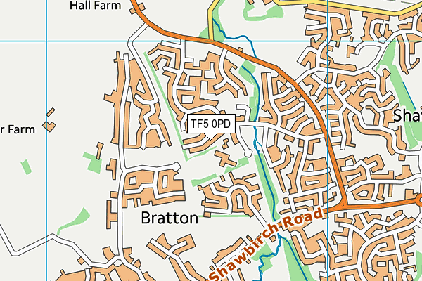 TF5 0PD map - OS VectorMap District (Ordnance Survey) TF5 0PD map - OS VectorMap District (Ordnance Survey)