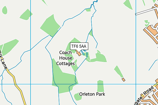 TF6 5AA map - OS VectorMap District (Ordnance Survey) TF6 5AA map - OS VectorMap District (Ordnance Survey)